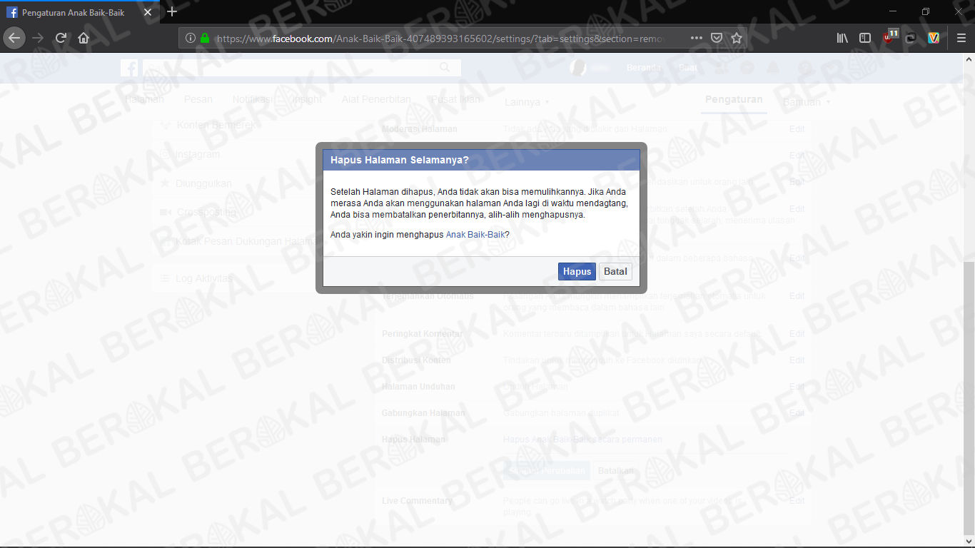 muncul konfirmasi muncul konfirmasi