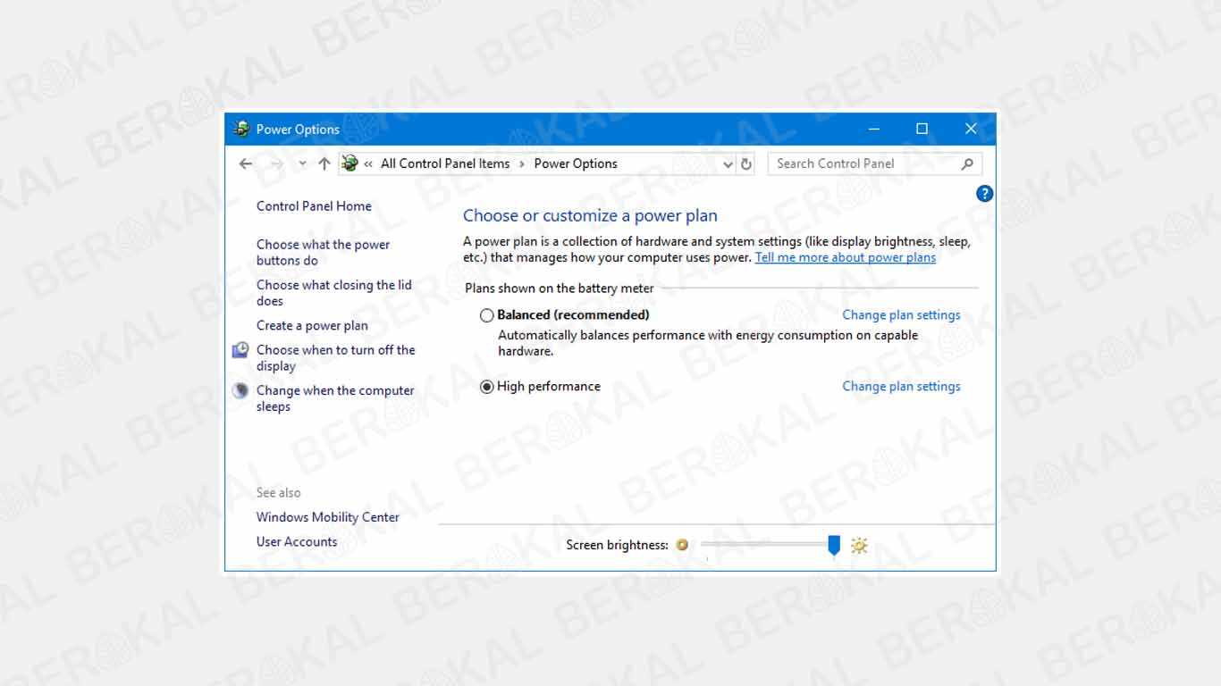 Power Settings Power Settings