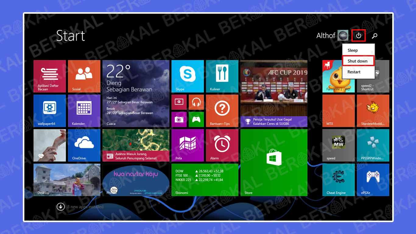 Cara mematikan Windows 8.1 melalui Start Menu Cara mematikan Windows 8.1 melalui Start Menu