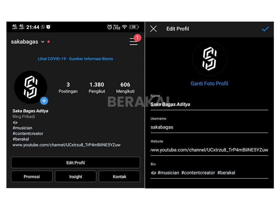 cara membuat akun ditagar instagram