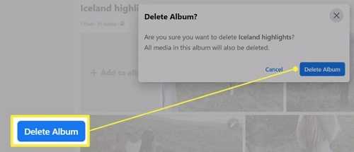 Delete album photos Delete album photos