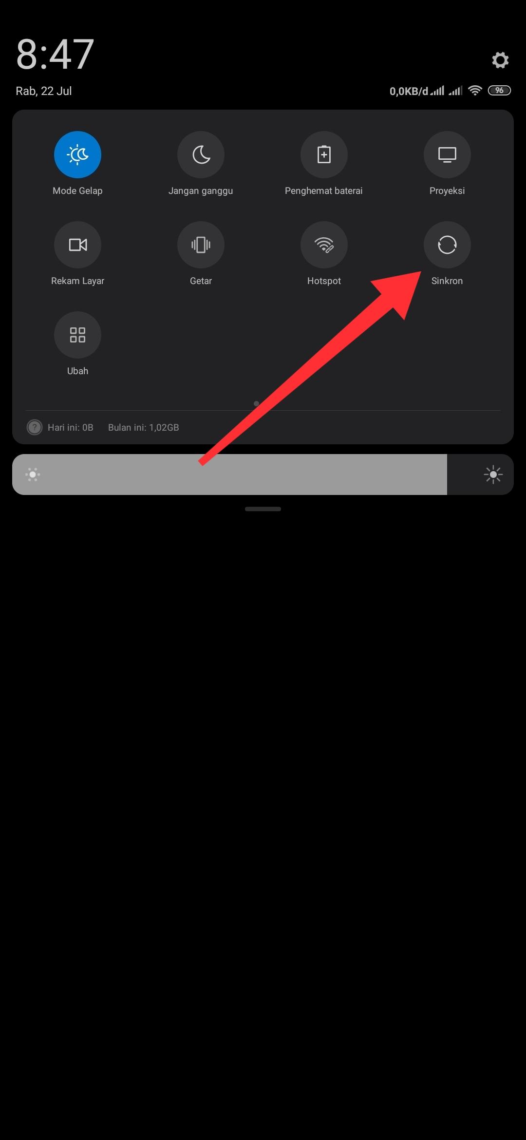 Matikan Auto sync cara menghemat baterai android
