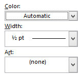 border style option border style option