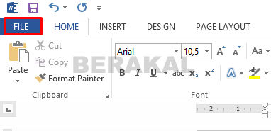 menu file word menu file word