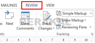 review tab review tab