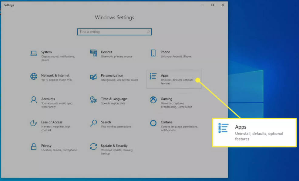 apps settings apps settings