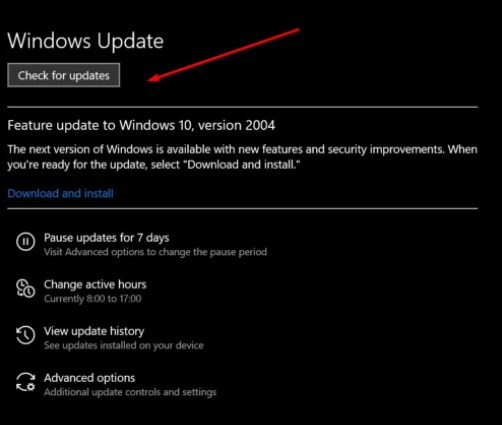 check for updates check for updates