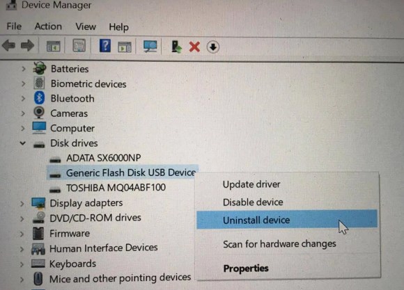 uninstall device uninstall device