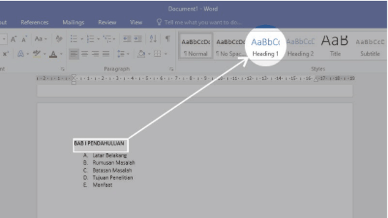 Tautkan judul dengan ‘Heading 1’ Tautkan judul dengan ‘Heading 1’