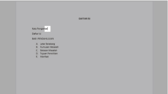 cara membuat titik daftar isi word cara membuat titik daftar isi word