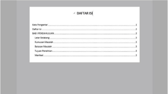 cara membuat titik pada daftar isi word cara membuat titik pada daftar isi word