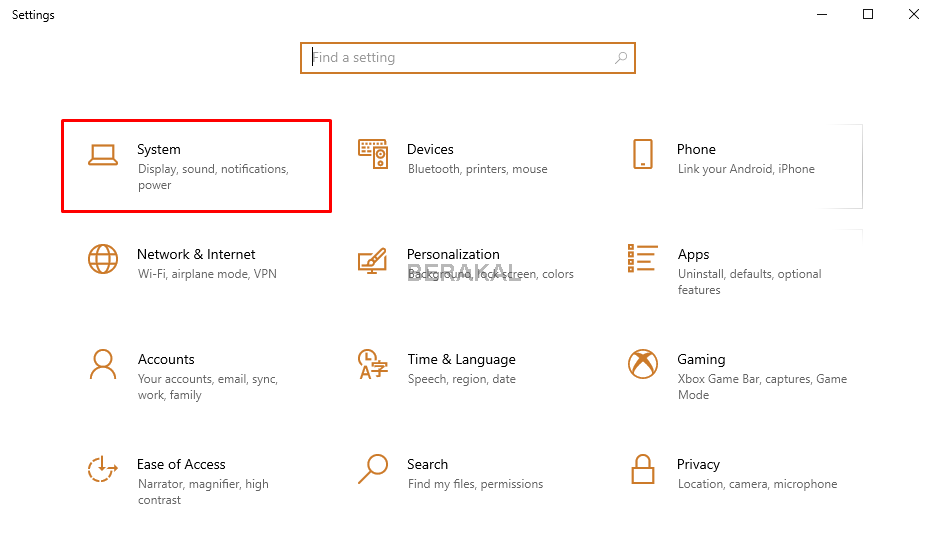 system settings system settings
