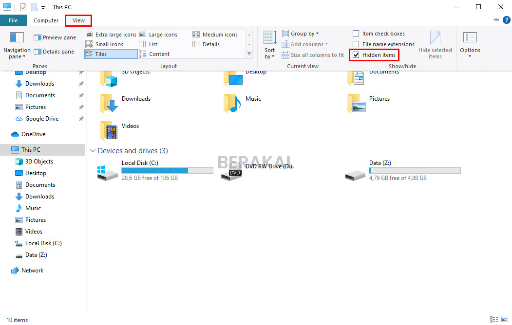 Hidden items flashdisk Hidden items flashdisk