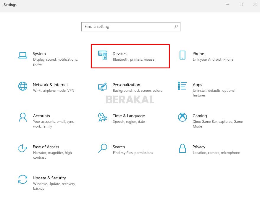 Devices Settings Devices Settings
