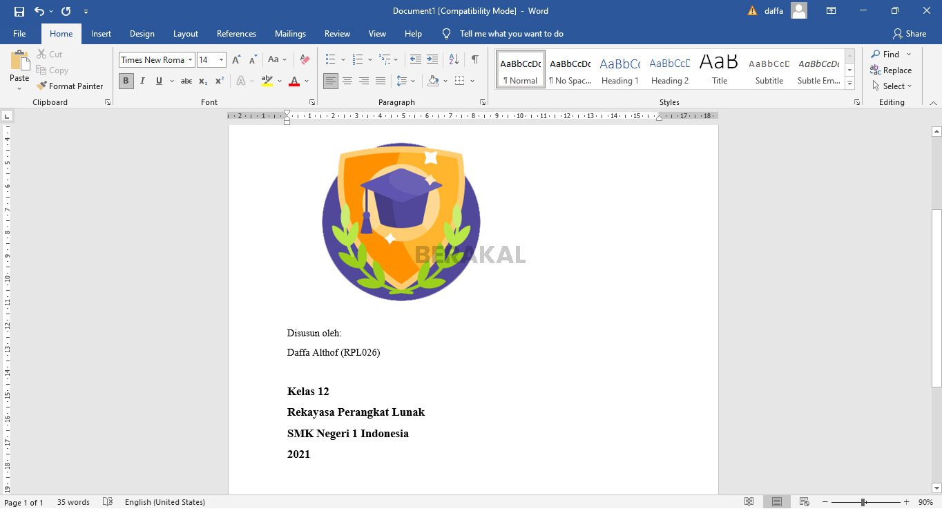 cara membuat cover makalah di word cara membuat cover makalah di word