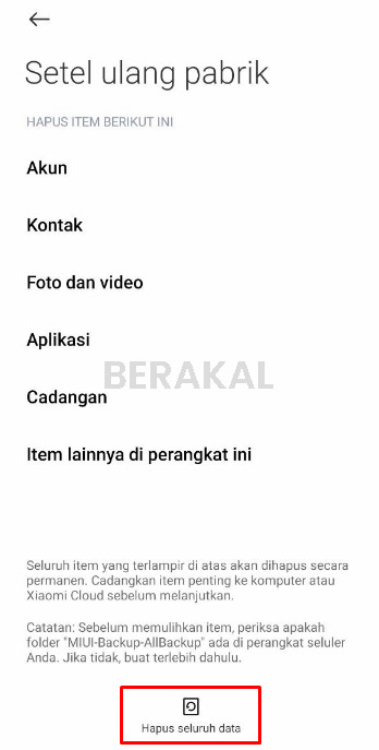 Factory Reset Android Factory Reset Android