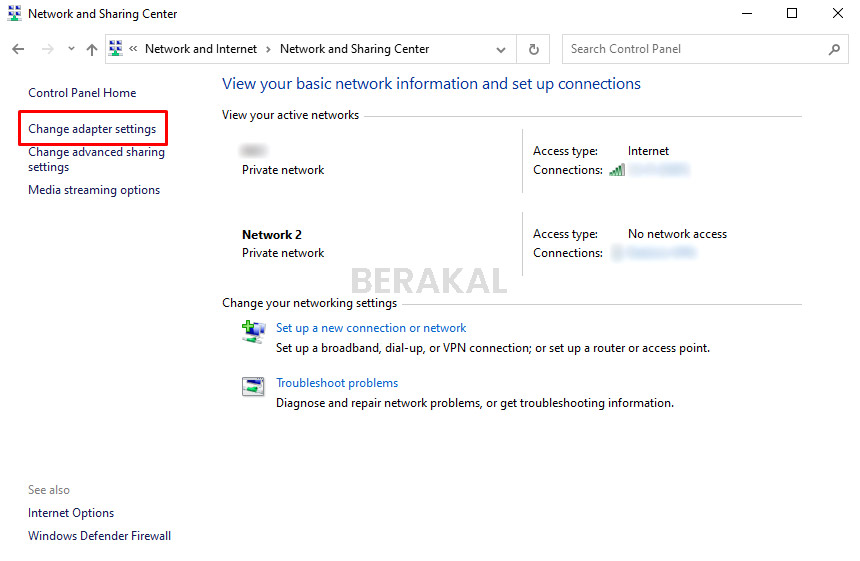 Change Adapter Settings Change Adapter Settings