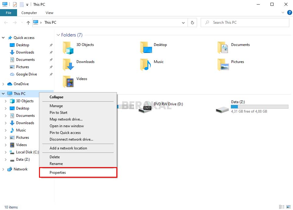 Properties This PC Properties This PC