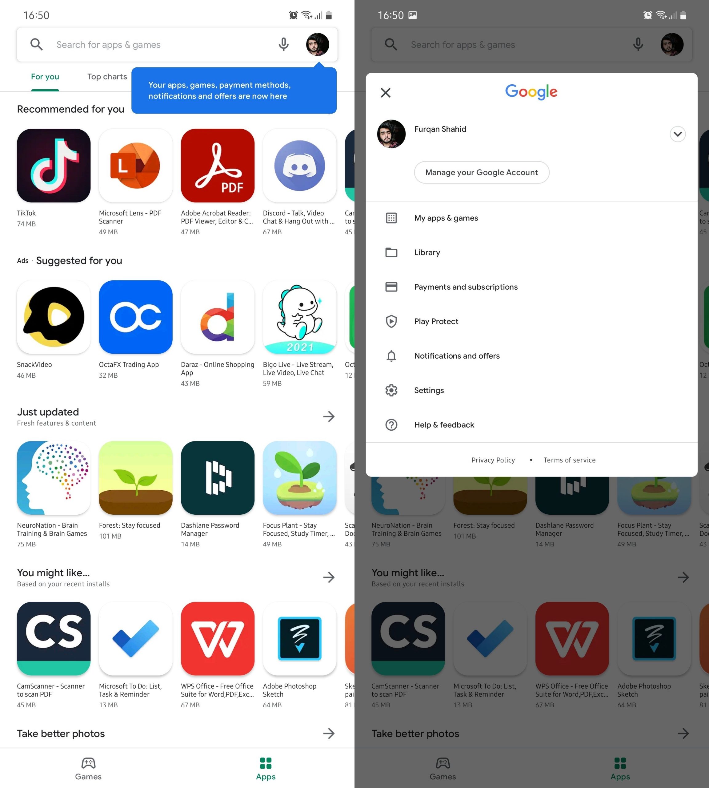 Kemudian, klik tombol foto profil email milikmu yang berada di bagian atas sebelah kanan.
