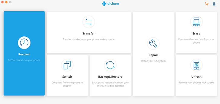 Kemudian pilih data recovery dari menu.