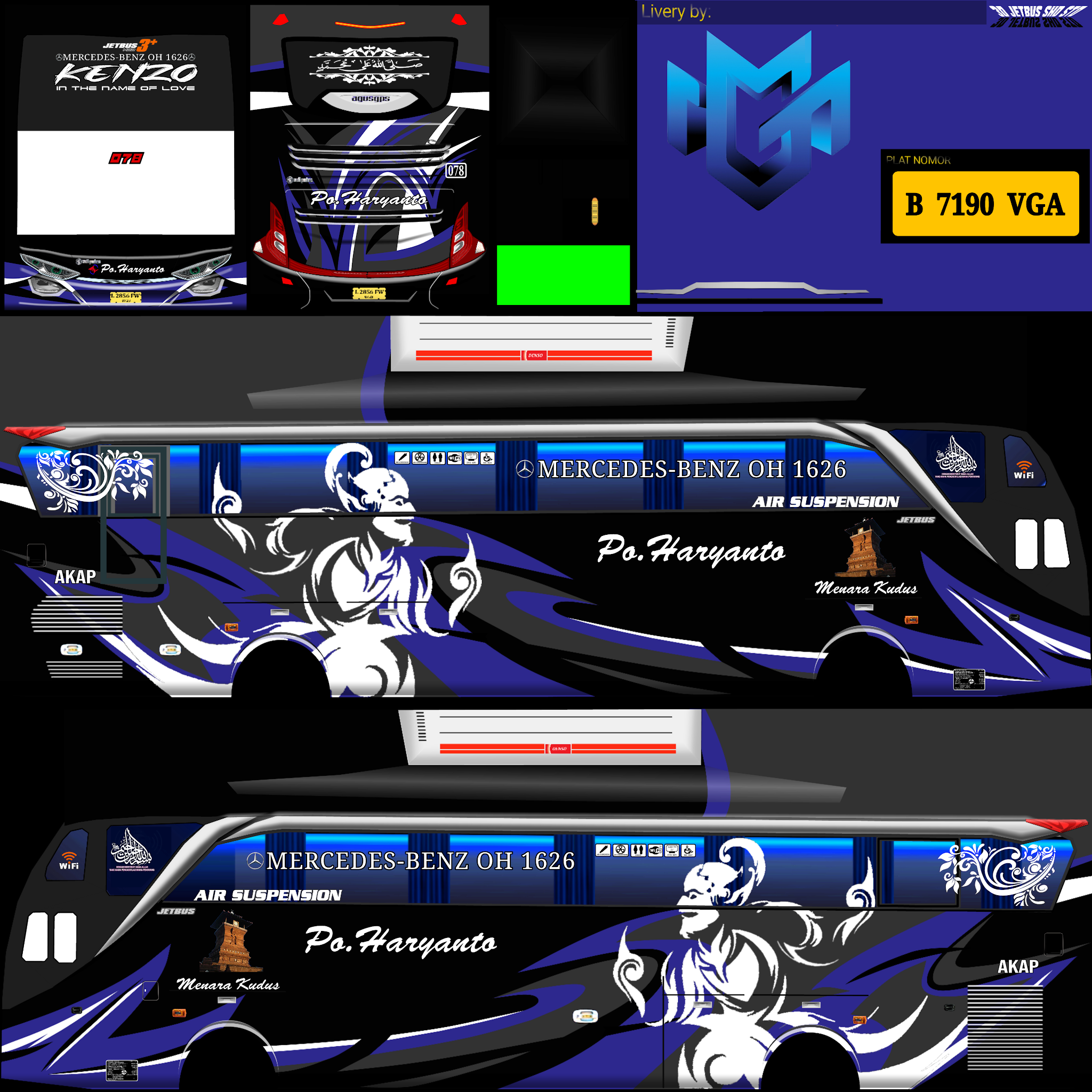 Livery Bus PO Haryanto SHD