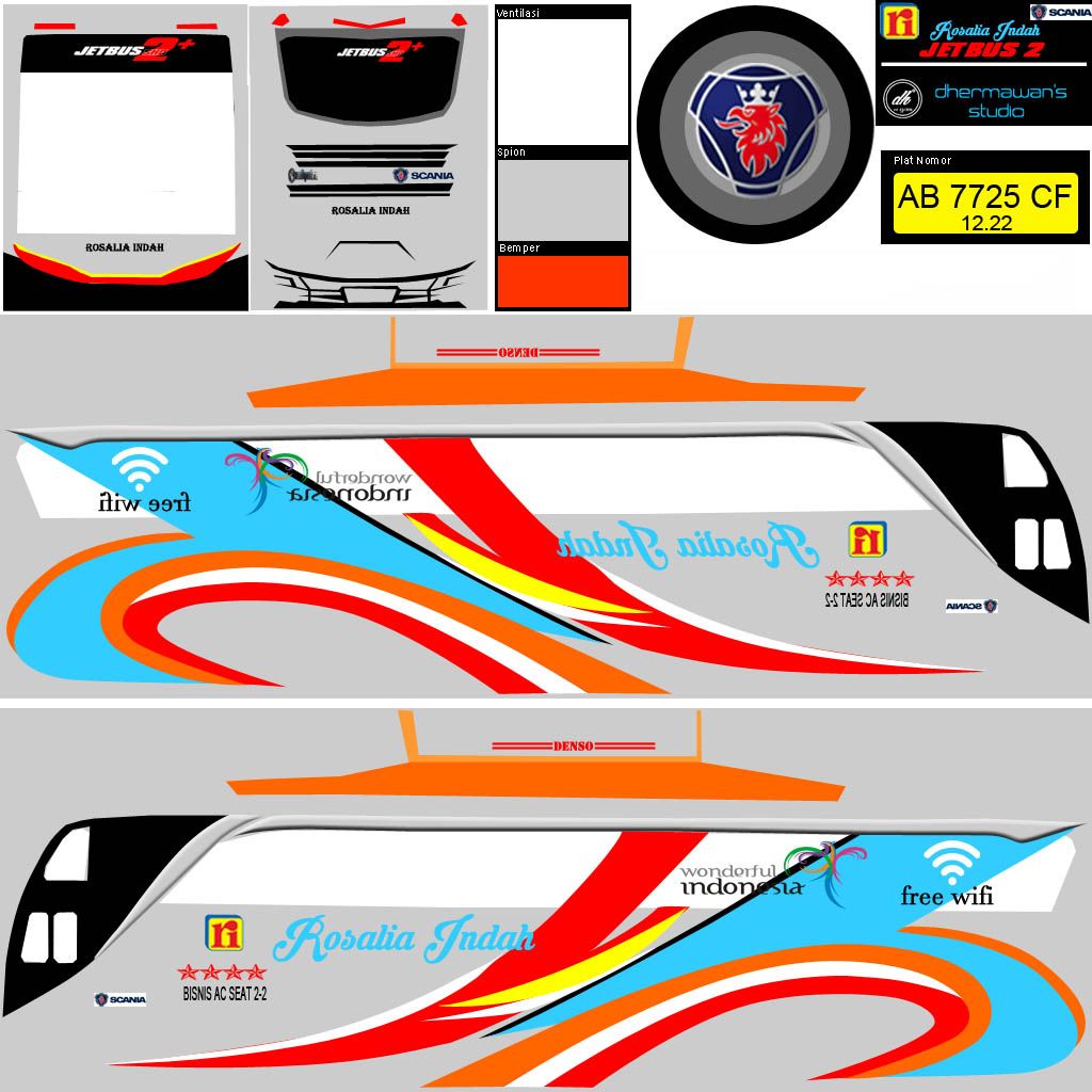 Livery Bussid Rosalia Indah SHD