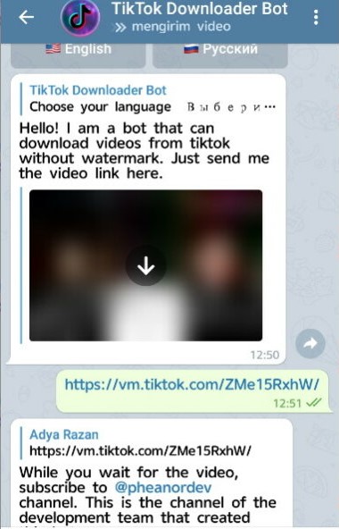Masuk ke aplikasi Telegram.