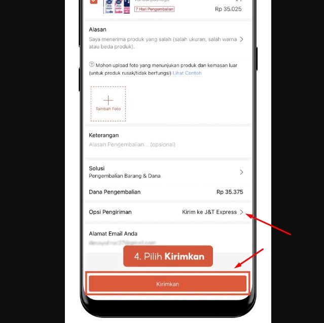 Setelah itu tekan tombol kirimkan apabila seluruh data sudah sesuai.