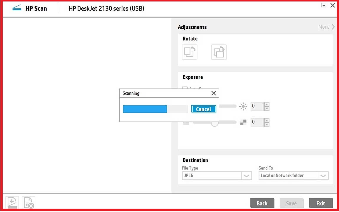 Terakhir, klik HP Scan.