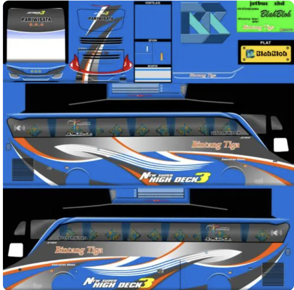 Livery Bussid Bintang Tiga SHD
