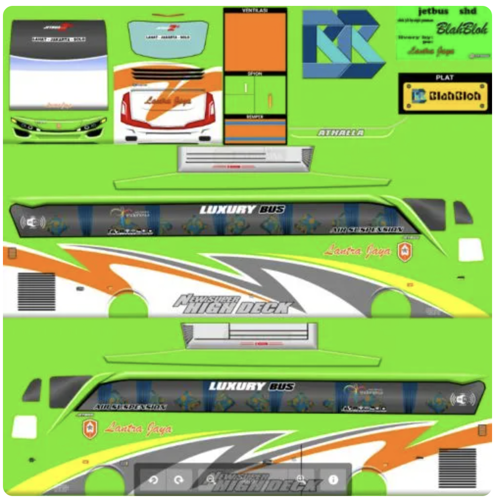 Livery SHD Lantara Jaya Luxury Bus