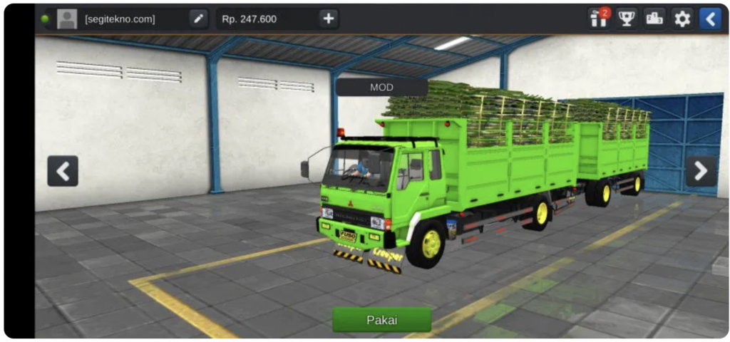 Trailer Gandeng Fuso Muatan Tebu